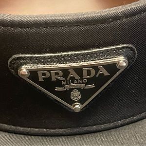 Prada Re-Nylon Visor Hat Mens version size medium Black